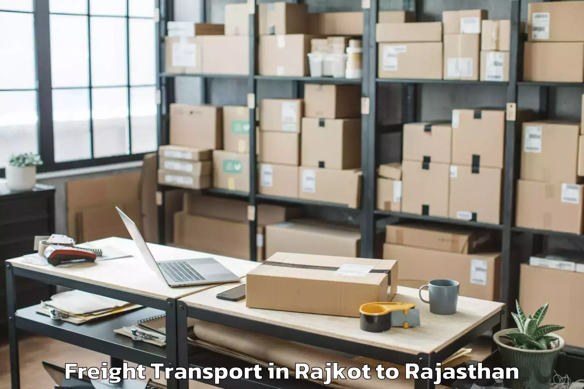 Reliable Rajkot to Mandalgarh Freight Transport